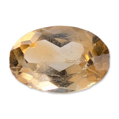 Sale Photo Thumbnail #169: Faceted Oval Pale Golden Yellow Citrine Gemstone