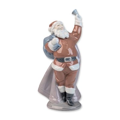 Sale Photo Thumbnail #238: Lladro Glazed Porcelain Figurine, Jolly Santa 01006500