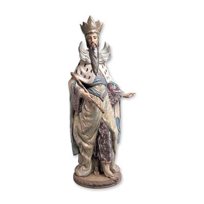 Sale Photo Thumbnail #228: Lladro Spanish Gres Porcelain Mystical Joseph Sculpture