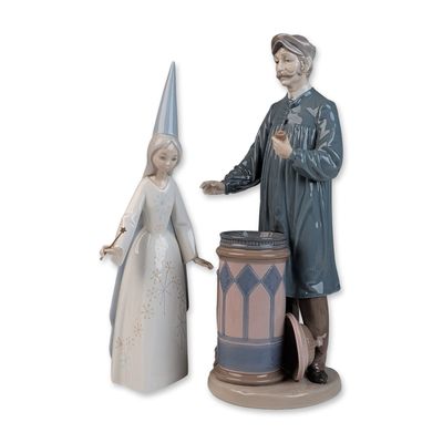 Sale Photo Thumbnail #221: Two Lladro Porcelain Figurines, Predicting the Future 01005191 & Fairy Godmother 01004595