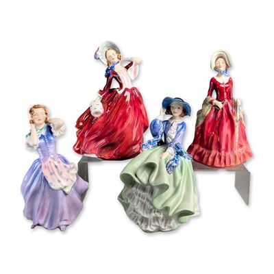 Sale Photo Thumbnail #115: 4pc Royal Doulton Porcelain Figurines, Betsy, Top of the Hill, Autumn Breezes & Sabbath Morn