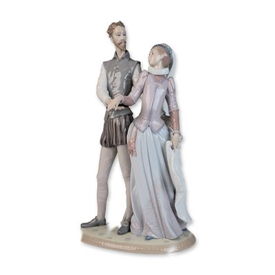 Lladro Glazed Porcelain Figurine, Palace Dance 01006373
