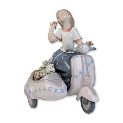 Sale Photo Thumbnail #208: Lladro Porcelain Figurine, Floral Getaway with Box 01005795