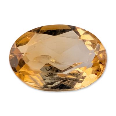 Sale Photo Thumbnail #171: Loose Oval Faceted Yellow Citrine Gemstone