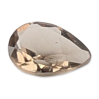 Sale Photo Thumbnail #340: Champagne Colored Pear Brilliant Cut Quartz Gemstone