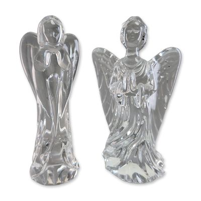Sale Photo Thumbnail #281: 2pc Waterford Irish Crystal Angel Figurines