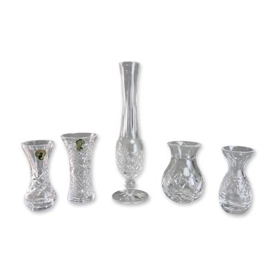 Sale Photo Thumbnail #104: 5pc Waterford Crystal Group of Five Bud Vases