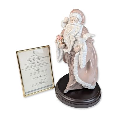 Sale Photo Thumbnail #239: Lladro Limited Edition Porcelain Figurine, Father Christmas 01001890 with COA & Base