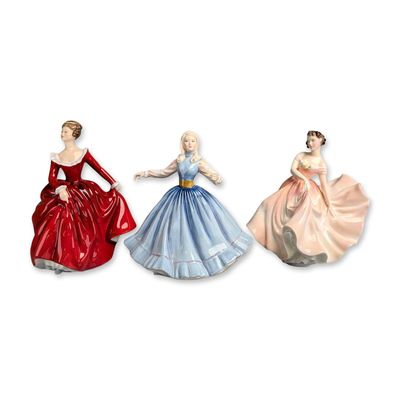 Sale Photo Thumbnail #107: 3pc Royal Doulton Bone China Figurines Fragrance, Jennifer & The Polka