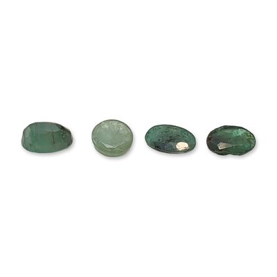 Sale Photo Thumbnail #326: 4pc Collection of Loose Faceted Emeralds