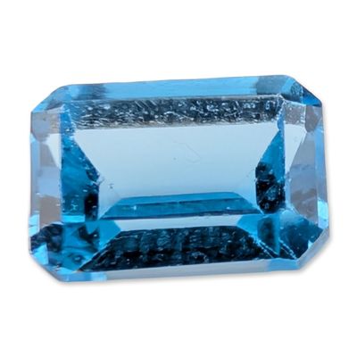 Sale Photo Thumbnail #352: Emerald-Cut Swiss Blue Topaz Gemstone