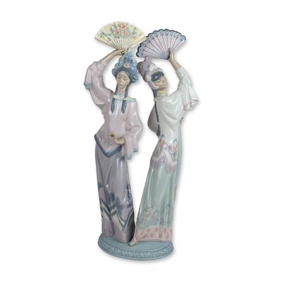 Lladro Singapore Dancers Porcelain Figurine Group