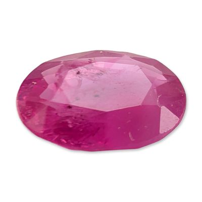 Sale Photo Thumbnail #364: Oval Faceted Pinkish Red Corundum Gemstone