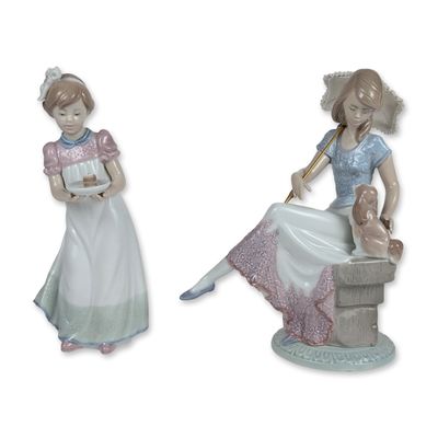 Sale Photo Thumbnail #381: 2pc Lladro Porcelain Figurines, Happy Birthday and Picture Perfect