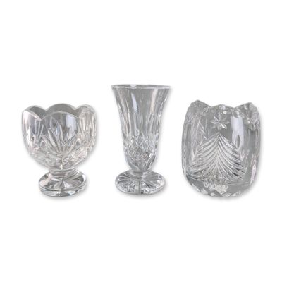 Sale Photo Thumbnail #288: 3pc Waterford and Mikasa Crystal Decorative Items