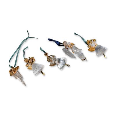 Sale Photo Thumbnail #278: 5pc Swarovski Crystal Memories Angel and Icicle Ornaments