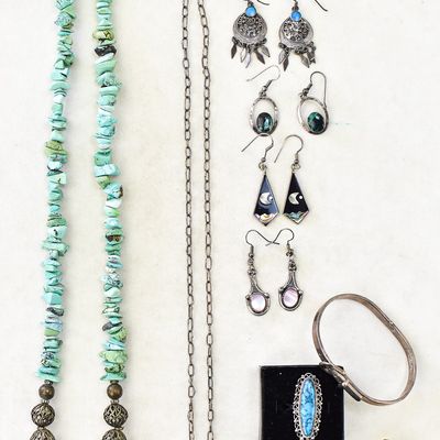 TAXCO ESTATE JEWELRY ASSORTMENT: STERLING, APALCA SILVER