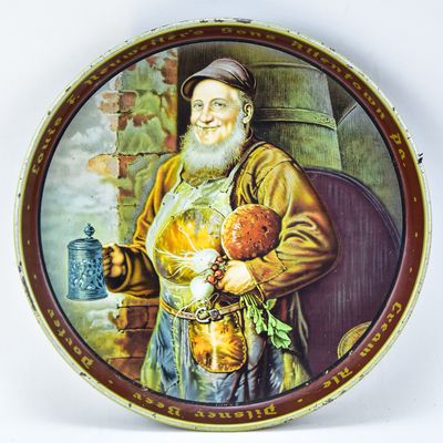 LOUIS F. NEUWEILWER'S SONS BREWERY ADVERTISING BEER TRAY