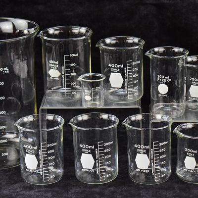 ELEVEN LABORATORY BEAKERS