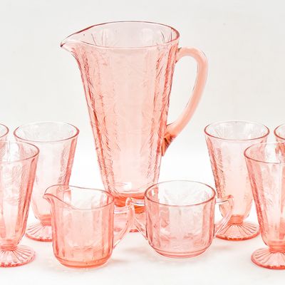JEANNETTE GLASS COMPANY "POINSETTIA" ASSORTMENT