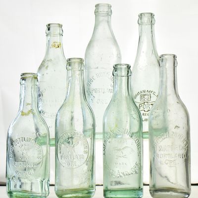 PORTLAND, OREGON CLEAR GLASS BOTTLE ASSORTMENT