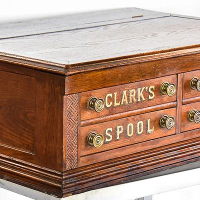 CLARK'S O.N.T. TWO-DRAWER SPOOL CABINET