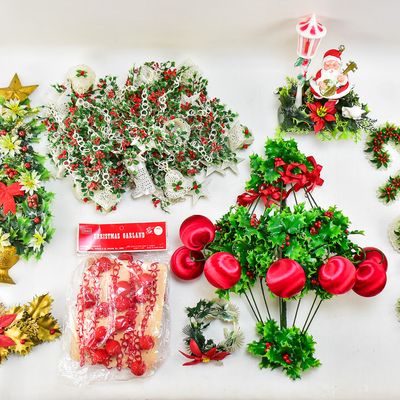 MID CENTURY PLASTIC CHRISTMAS DECORATIONS