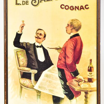 L. DE SALIGNAC & CO. COGNAC ADVERTISING POSTER