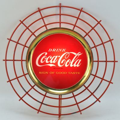 COCA COLA LIGHT UP "TRELLIS" WALL SIGN