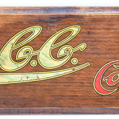 THE MEYERCORD COMPANY "J.C.C. CORSETS" WOOD ADVERTISING SIGN