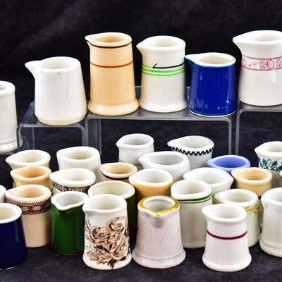 36 ASSORTED RESTAURANT-WARE CREAMERS: GREENE-WINKLER COMPANY, MAYER CHINA
