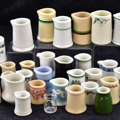 36 ASSORTED RESTAURANT-WARE CREAMERS: SHENANGO, WARWICK, CARIBE