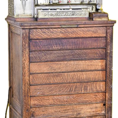 NATIONAL CASH REGISTER NICKEL-PLATED FLOOR MODEL