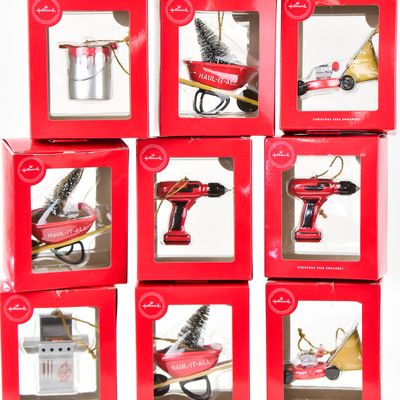 ASSORTMENT OF HALLMARK HOME IMPROVEMNT THEMED ORNAMENTS