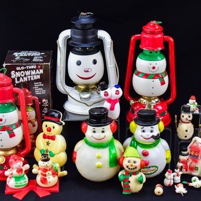 SNOWMAN CHRISTMAS DECORATIONS: LANTERNS, ROLY POLYS, AND MORE