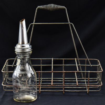 GAS STATION OIL BOTTLE WIRE CARRIER