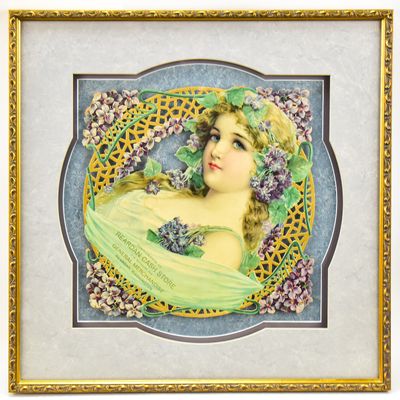 FRAMED REARDAN CASH STORE ADVERTISING CALENDAR HANGER