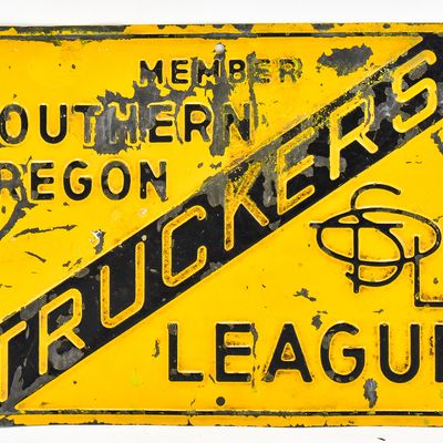 SOUTHERN OREGON TRUCKERS LEAGUE STEEL SIGN