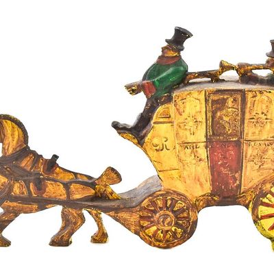 CHARLES TUTEUR LONDON ROYAL MAIL DOUBLE-SIDED CAST IRON COACH DOORSTOP