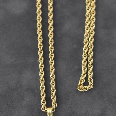 GOLD-PLATED U.S. MORGAN SILVER DOLLAR PENDANT WITH CHAIN