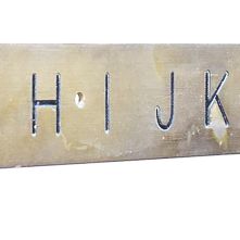 NAUTICAL BRASS ALPHABET CODE STENCIL BAR