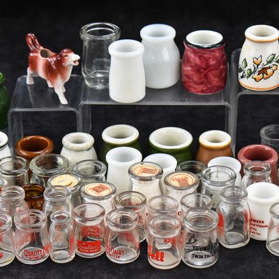 61 ASSORTED INDIVIDUAL CREAMER JARS: SHENANGO CHINA, HALL, AND MORE
