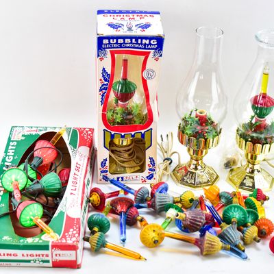 CHRISTMAS BUBBLE-LITE STRING LIGHTS, LAMPS, AND MORE