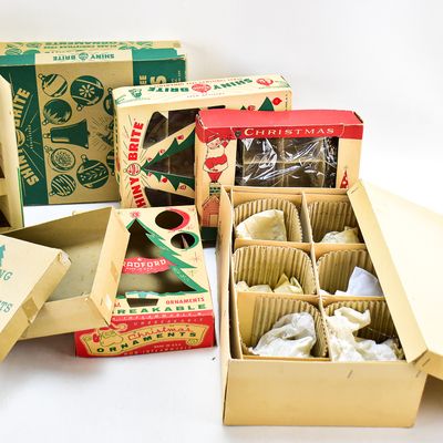CHRISTMAS ORNAMENT BOXES SHINY BRITE AND MORE