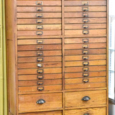 OAK MULTI DRAWER LETTER CABINET