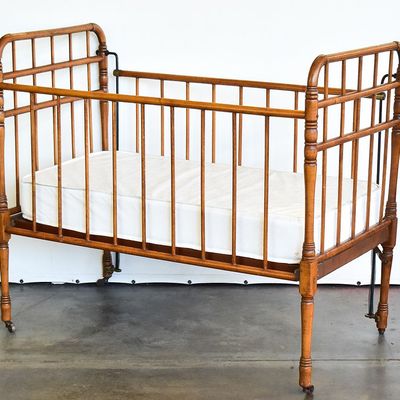 OAK DROP-SIDE CRIB