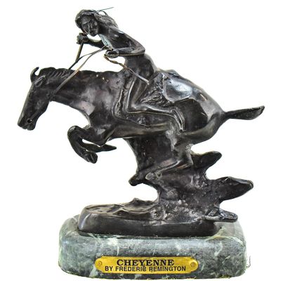 "CHEYENNE" BRONZE STATUE