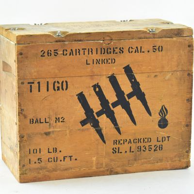 U.S. MILITARY M1917 WOODEN AMMUNITION PACKING BOX