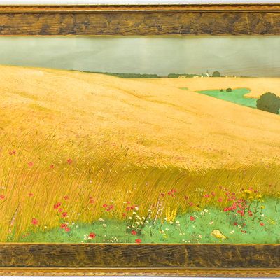 HANS RICHARD VON VOLKMAN "WAVING CORNFIELD" LITHOGRAPH