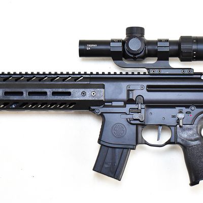 SIG SAUER MCX .177 PELLET BELT-FED CO2 RIFLE W/ BUSHNELL SCOPE